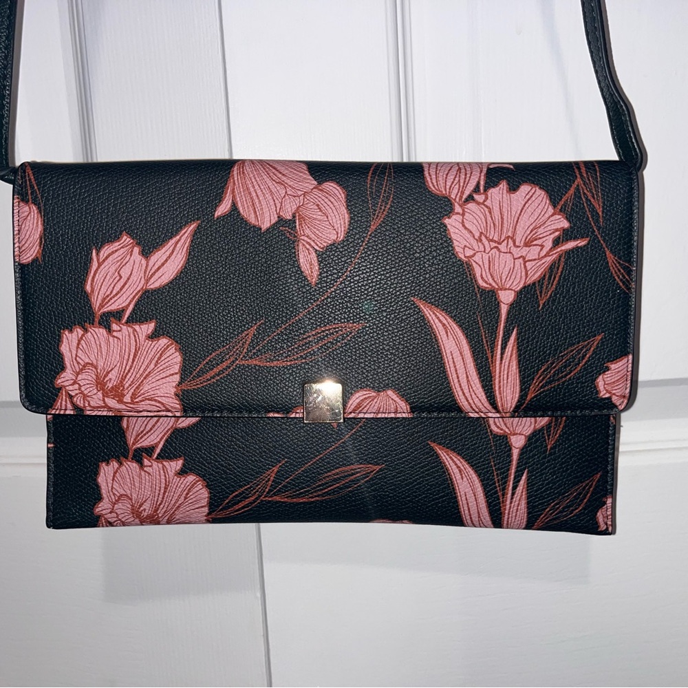 a new day green and Pink Floral Crossbody Bag